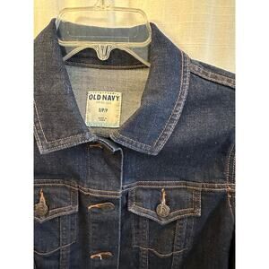 Old Navy Jean Jacket Dark Wash Denim Womens Size Small